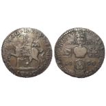 Ireland, Jacobite War "gun money" Crown 1690, double-struck GF