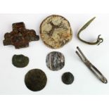 Detector Finds (8): Anglo-Saxon copper-alloy knop from a florid cruciform brooch, 37.5x28mm, 10.68g,