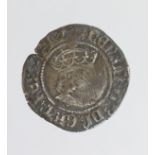 Henry VII Halfgroat mm. Rose, Canterbury, S.2261, 1.32g, Fine, crack at 7 o'clock.