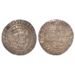 Henry VIII silver Groat, Second Coinage 1526-44, Laker bust D, mm. Arrow (52) S.2337E, 2.47g, GF