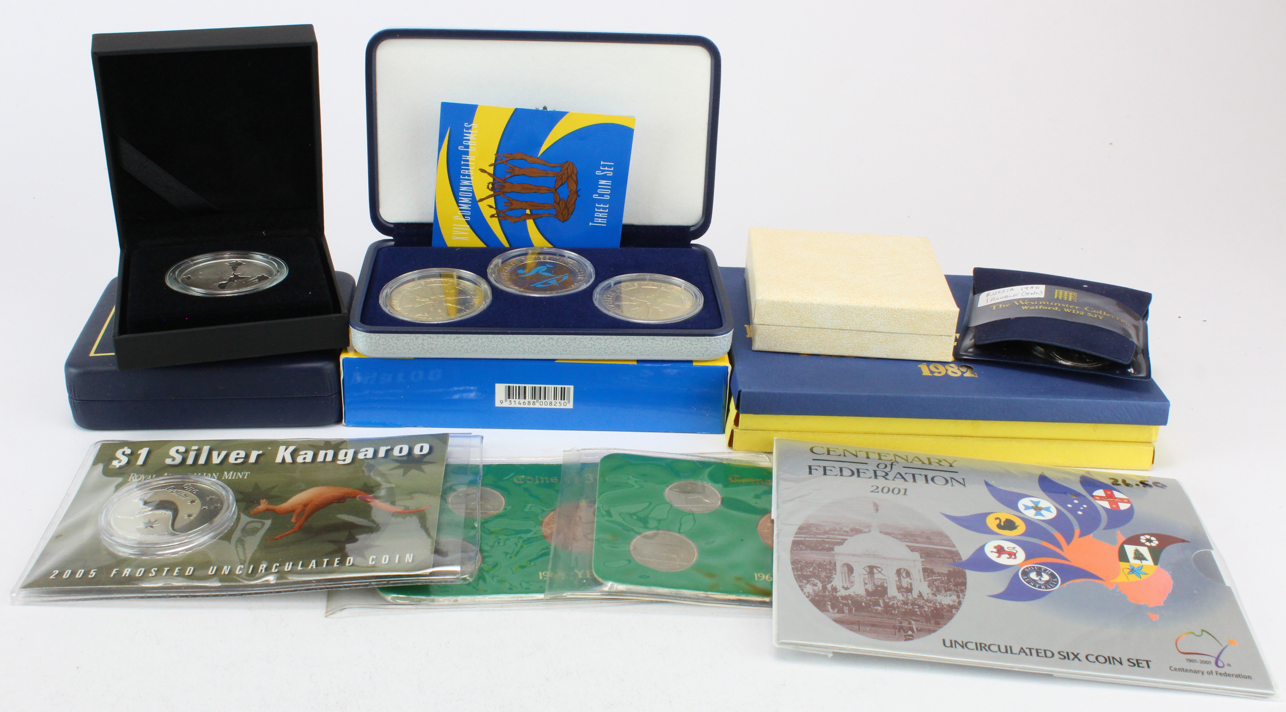 World proof sets, mint sets, and commemoratives including silver proofs, (11 sets and 4 extra),