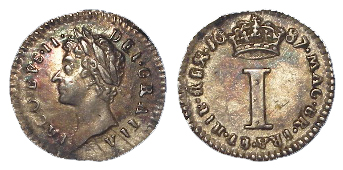 Penny James II 1687 toned GVF