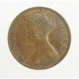 Hong Kong One Cent 1876 EF trace lustre.