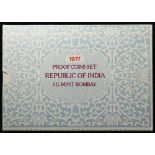 India Proof Set 1977 FDC, cellophane sealed with original paper case as issued. Rare.