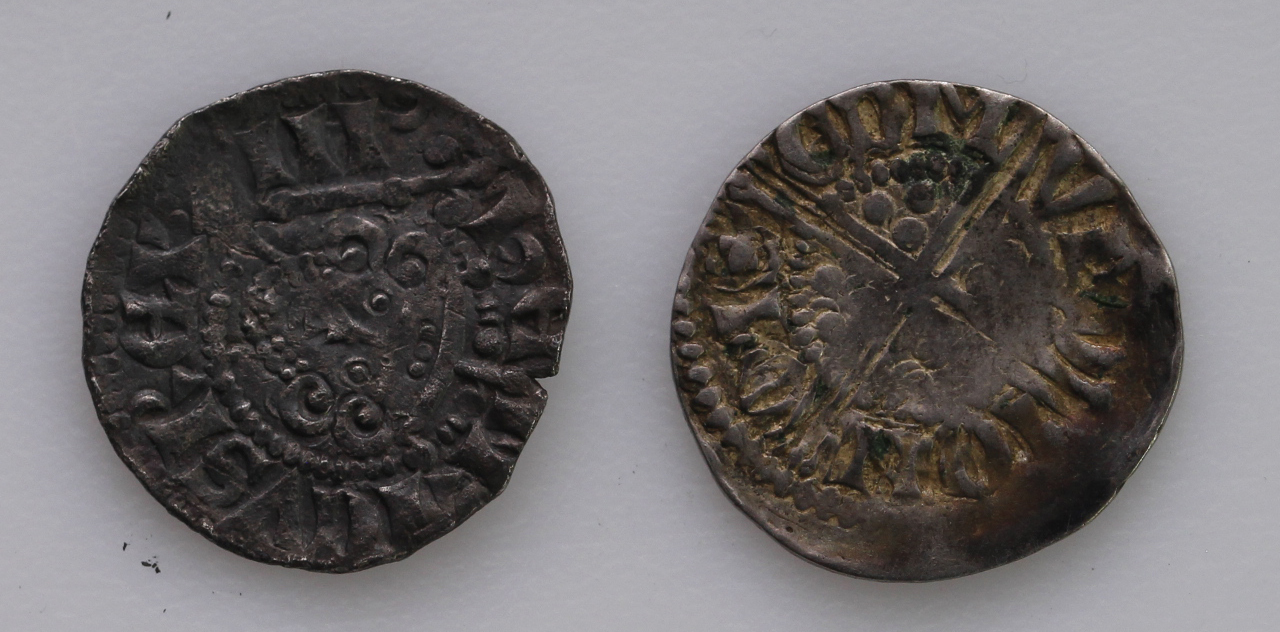 Henry III Long Cross Silver Pennies of Bury St Edmunds (2): Class 5b2, moneyer Randulf, S.1368A, 1. - Image 2 of 2