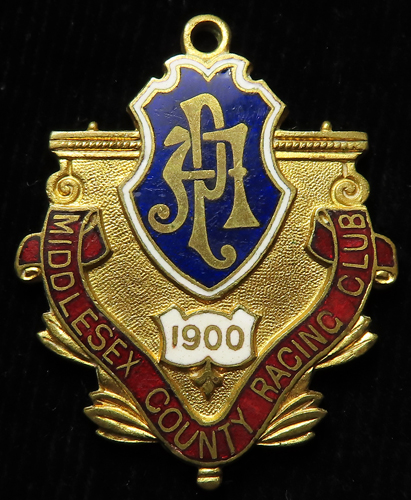 Horse Racing Badge: Middlesex Racing Club (closed course) 1900 Gents.