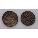 Edward I Pennies (2) London rare types: Annulet below bust, S.1384, 1.30g, cracked Fine; along