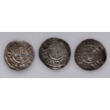 Henry III Short Cross Pennies of Canterbury (3): Class 7c1, moneyer Ioan Chic, S.1356C, 1.29g, VG;