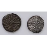 Edward I York Mint Pennies (2): Archbishop's Mint class 3e, quatrefoil in centre reverse and on neck