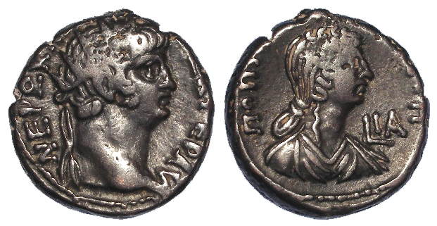 Roman Provincial Egypt, Alexandrian billon Tetradrachm of Nero and Poppea, dated year 11 (64-