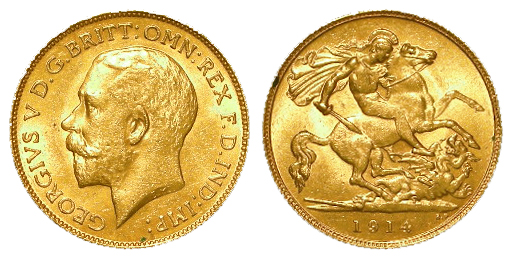 Half Sovereign 1914 EF