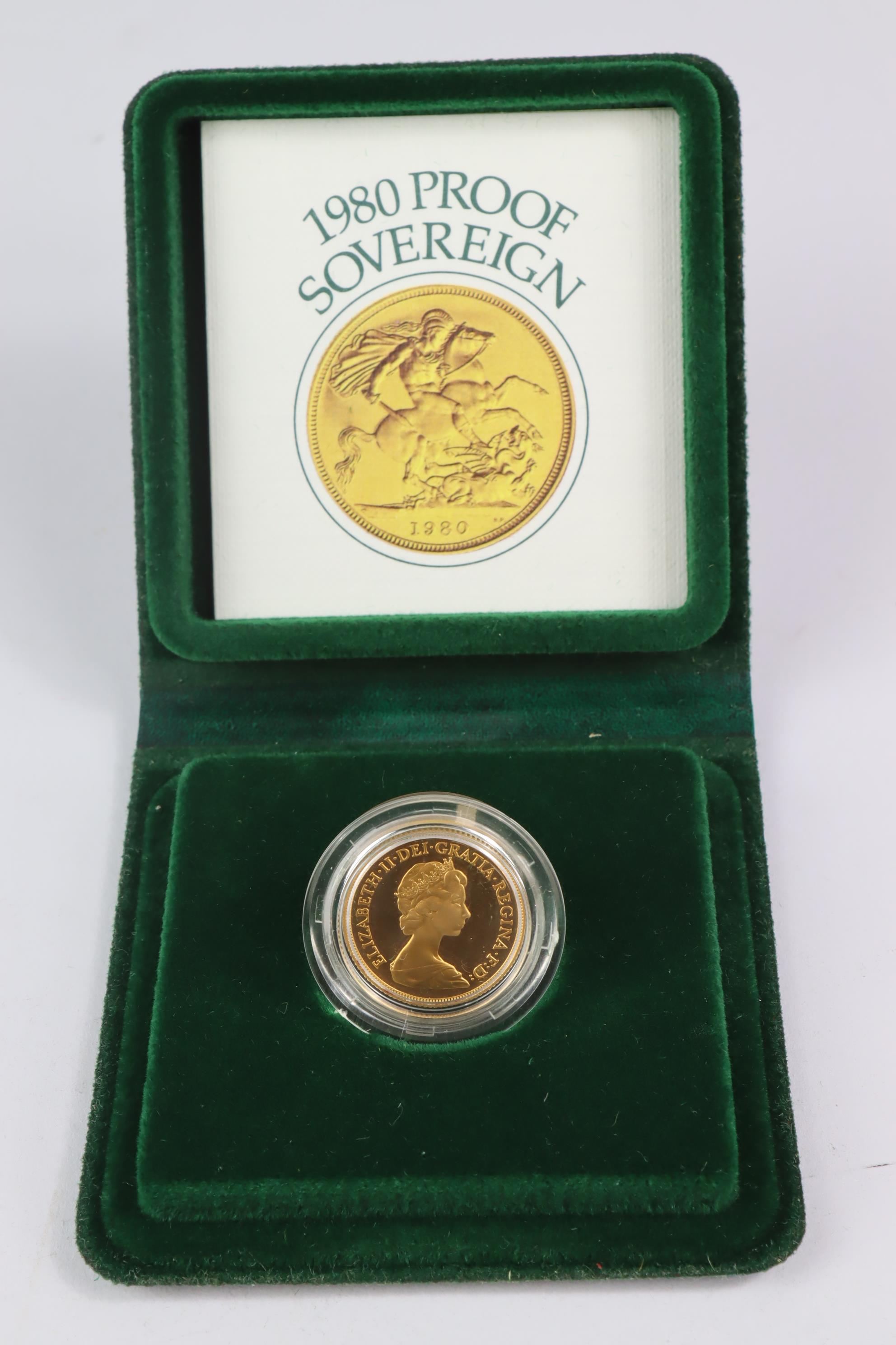 Sovereign 1980 Proof FDC boxed as issued