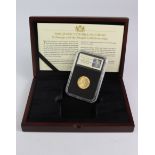 Sovereign 1898s VF/VF+ in a "Coin Portfolio Management" box with certificate