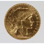 France gold 20F 1914 aEF