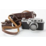 Leica IIIa camera (no. 281946) with Ernest Leitz Wetzlar Summar f=5cm 1:2 lens (no. 408351),