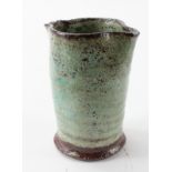 Ulla Hansen. Stone ware beaker by Ulla Hansen with two spouts, height 10.5cm approx.