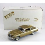 Franklin Mint 1:24 scale 1957 Studebaker Golden Hawk, contained in original packaging & box