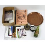 Guinness. A group of Guinness items, comprising wood & brass cask barrel ashtray, a Guinness