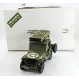 Franklin / Danbury Mint 1:16 scale World War II Rocket Launcher Jeep Replica, with certificate,