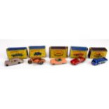 Matchbox Series Lesney / Moko Lesney. Five boxed models, comprising no. 20 (ERF 696 Truck, inner