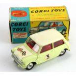 Corgi Toys, no. 227 'Morris Mini Cooper Competition Model' (cream), contained in original box