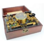 Mahogany cased electrical resistance tester by Robert W Paul.