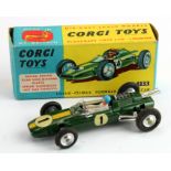 Corgi Toys, no. 155 'Lotus Climas Formula I Racing Car' (green), contained in original box