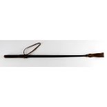Riding crop with intigrated sword, blade stamped '5' to each side, crop length 59.5cm approx.
