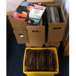 Records. A large collection of over 250 33rpm records including pop and rock, such as Kiss, Duane