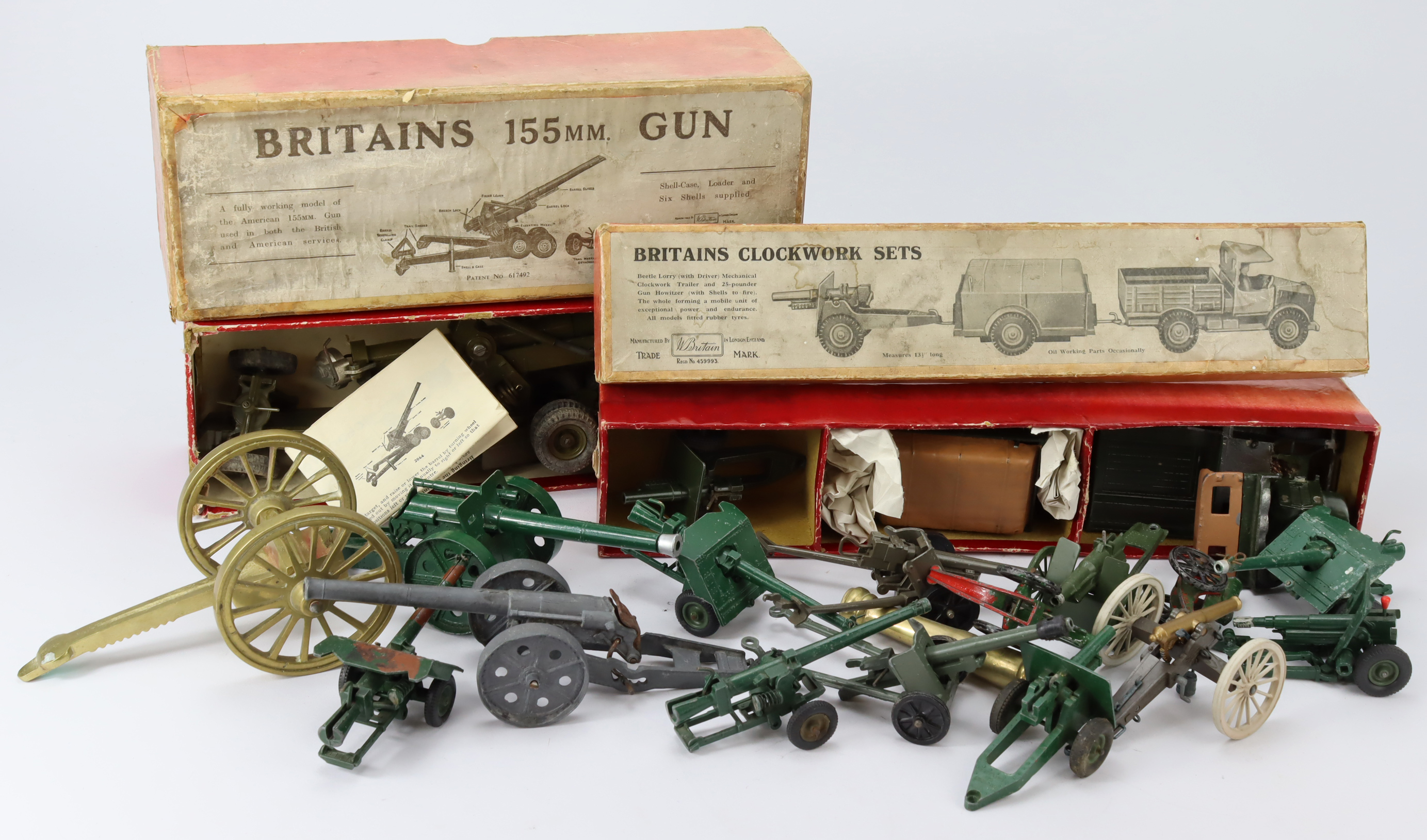 Britains. Two boxed diecast Britains models, comprising Britains clockwork sets (no. 2048,