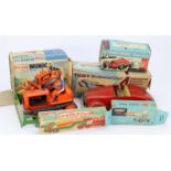 Toys. A collection of boxed toys, comprising Toby Mechanical Coupe; Crescent Mobile Space Rocket;