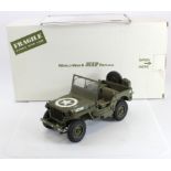 Franklin / Danbury Mint 1:16 scale World War II Jeep Replica (wing mirror missing), with