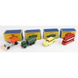 Matchbox Lesney. Four boxed models, comprising no. 16 (Scammell Mountaineer Snowplough); no. 38 (