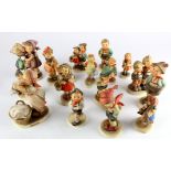 Goebel Hummel. Sixteen Goebel Hummel figures of children, tallest 13cm approx.