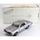Franklin Mint 1:24 scale 1965 Pontiac GTO (missing aerial), contained in original packaging & box (