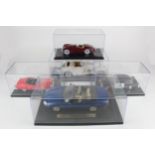 Five scale diecast models, comprising 'Maisto 1955 Buick Century', Welly 1983 Cadillac Eldorado', '