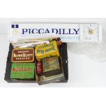 Tobacciana interest. A group of cigarette and tobacco related items, including Piccadilly Cigarettes