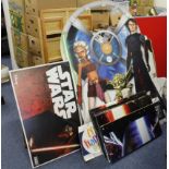 Star War cinema advertising cardboard cut-outs, Force Awakens, Rouge One, etc.   All large