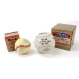 Military Interest (US) A pair of baseballs in original boxes. The 'Reach' baseball is signed by US