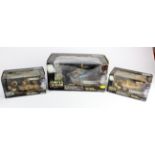 Military vehicles. Three boxed Unimax Forces of Valor models (1:32 scale), comprising UK Infantry