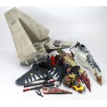 Star Wars Imperial Shuttle model, circa 1980s (looks to be complete), together with two other models