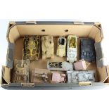 Military vehicles. A group of eleven stationary model tanks and Military vehicles, mostly by