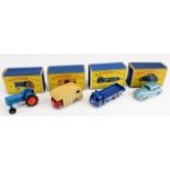 Matchbox Lesney. Four boxed models, comprising no. 20 (Transport Truck); no. 25 (Volkswagen