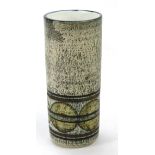 Troika pottery cylindrical vase, signed to base, height 14cm approx.