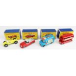 Matchbox Lesney. Four boxed models, comprising no. 5 (Routemaster); no. 47 (Lyons Maid Ice-Cream