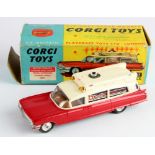 Corgi Toys, no. 437 'Superior Ambulance', contained in original box (flaps missing to one end)