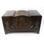 Large chest, with Chinese carved decoration, circa early 20th Century (?), height 58cm, width 100cm,