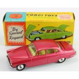 Corgi Toys, no. 238 'Jaguar Mark X' (cerise), suitcase in boot, contained in original box