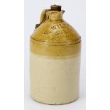 Stoneware flagon for 'S. Willson, Chemist, Peterboro', height 22cm approx.