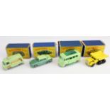 Matchbox Lesney. Four boxed models, comprising no. 6 (Euclid Quarry Truck); no. 21 (Milk Delivery